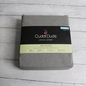 Cuddl Duds Sheet Set Twin Size Gray